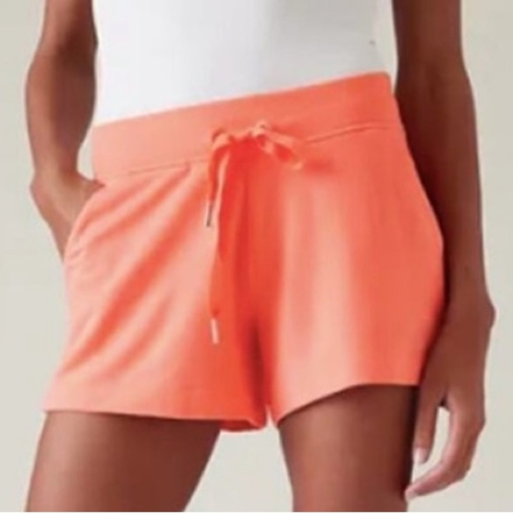 Athleta Balance 4” Shortie Jogger Shorts Persimmon